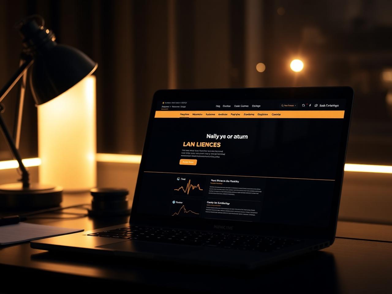 Utkast til webdesign for en bedrift, vist på skjerm
